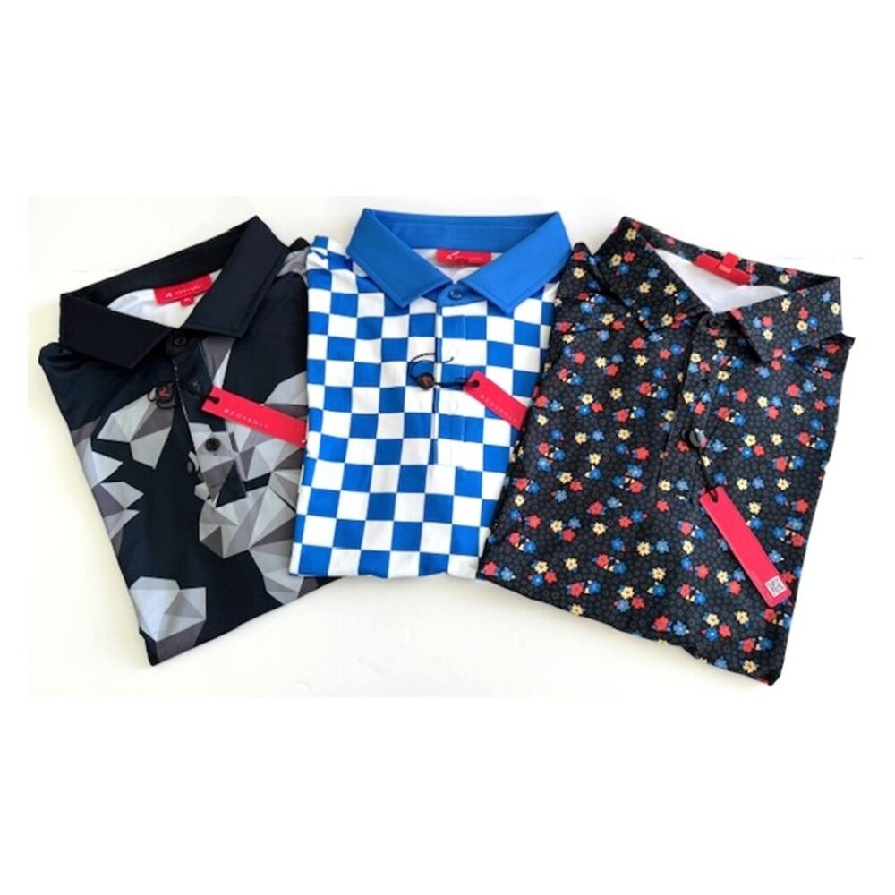 NWT Lot of 3 Redvanly Men's Golf Polo Shirts 3-Pack Size XL